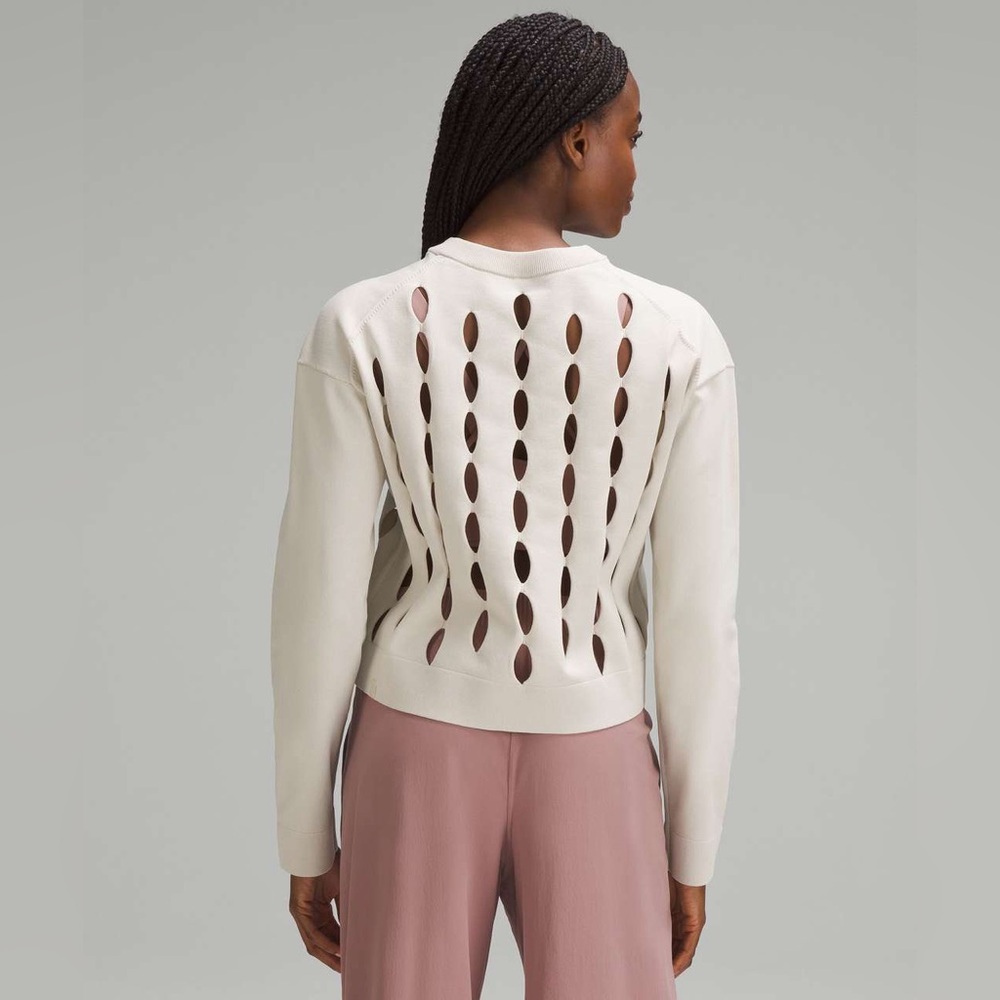 F-Lululemon Open-Hole Mesh Knit Pullover - Picture 3 of 4